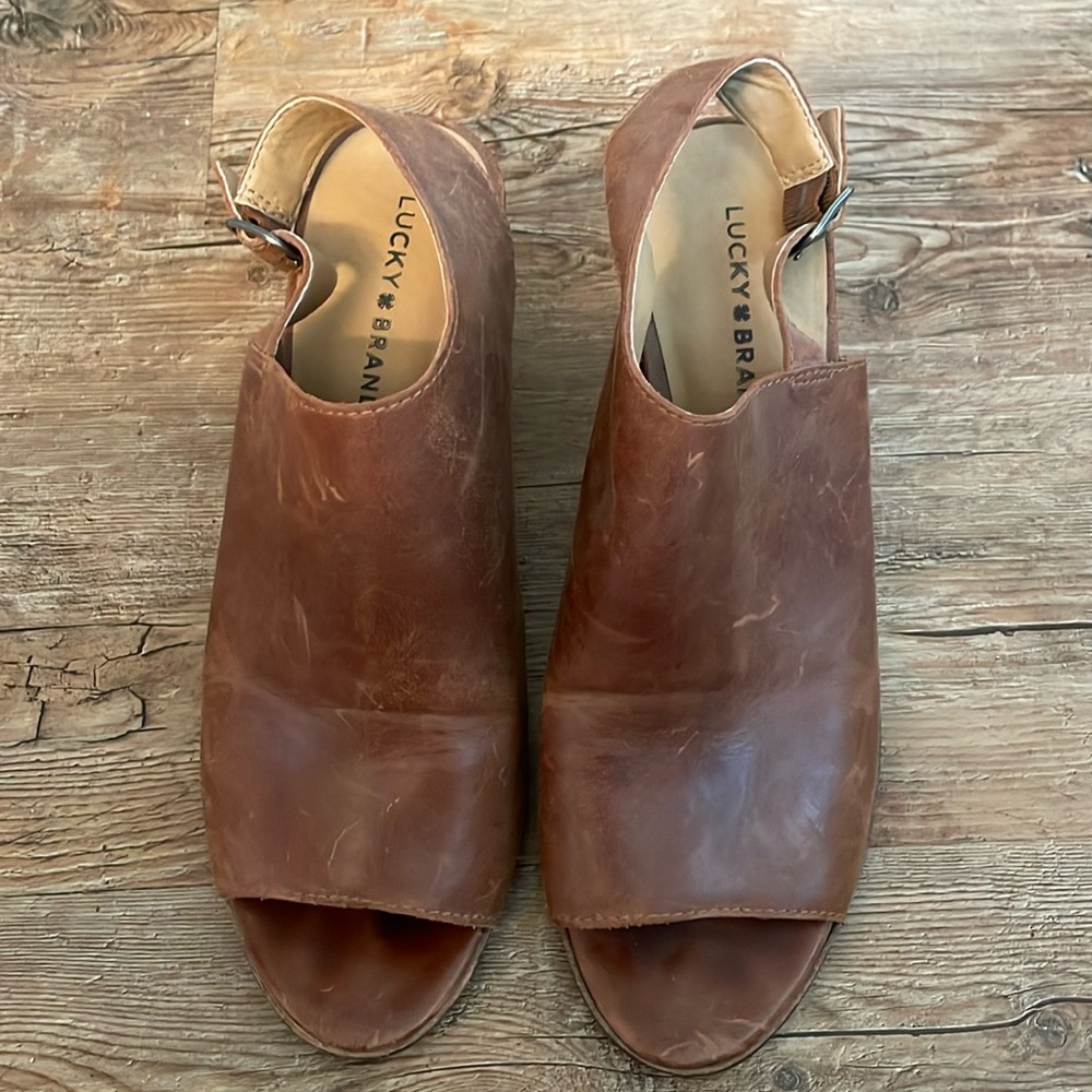 Lucky Brand Leather Mules